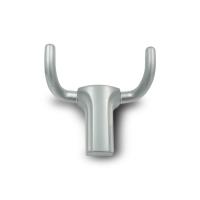Крючок мебельный двухрожковый EVA BULL цвет алюминий матовый SC фото