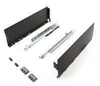 Комплект ящика EVA SlightBox частичное выдвижение с доводчиком 150х500 мм цвет серый фото