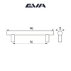 Ручка-рейлинг мебельная EVA TUBE-12 96 мм L=146 мм цвет черный матовый BLmatt фото