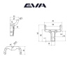 Крючок мебельный двухрожковый EVA BULL цвет латунь шлифованная матовая BB фото