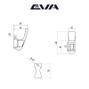 Крючок мебельный однорожковый EVA SINGLE цвет черный матовый BLmatt фото