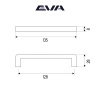 Ручка-скоба мебельная EVA BASIC 128 мм цвет хром PC фото