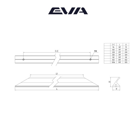 Ручка-профильная EVA LINE PRO /  512мм (L=597мм) черный матовый MBA фото