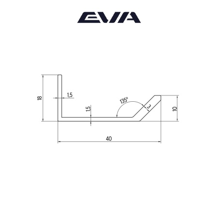 Ручка торцевая мебельная EVA SCANDI 32 мм L=50 мм цвет черный матовый BLA фото