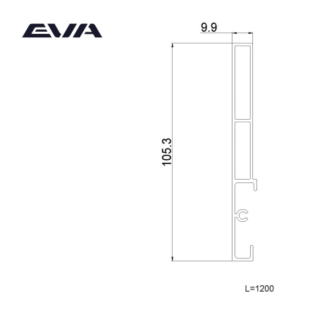 Передняя панель для внутреннего ящика EVA Slimbox L=1200, белый фото