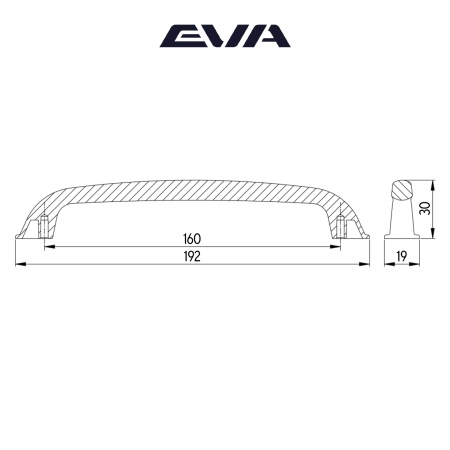Ручка-скоба EVA ECLECTIC / 160мм черный никель брашированный MBBN фото