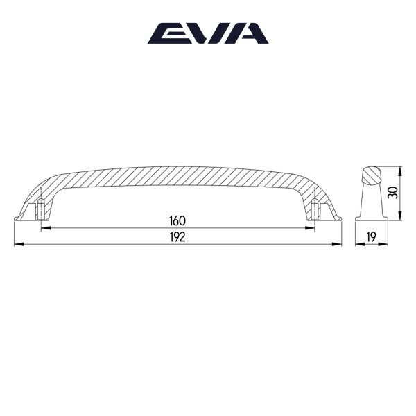 Ручка-скоба EVA ECLECTIC / 160мм черный никель брашированный MBBN фото