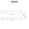 Ручка-скоба мебельная EVA ART 192 мм цвет хром PC фото